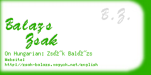 balazs zsak business card
